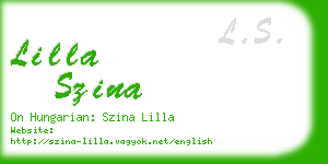 lilla szina business card